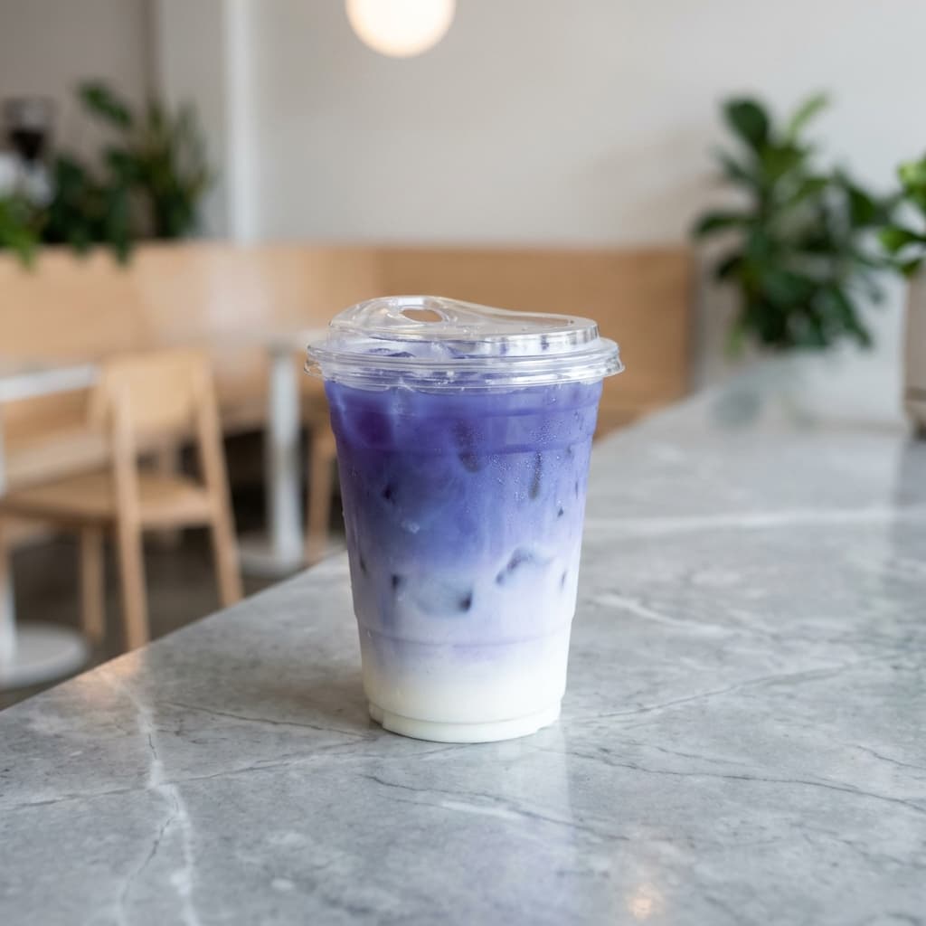 Iced Lavender Butterfly Pea Latte