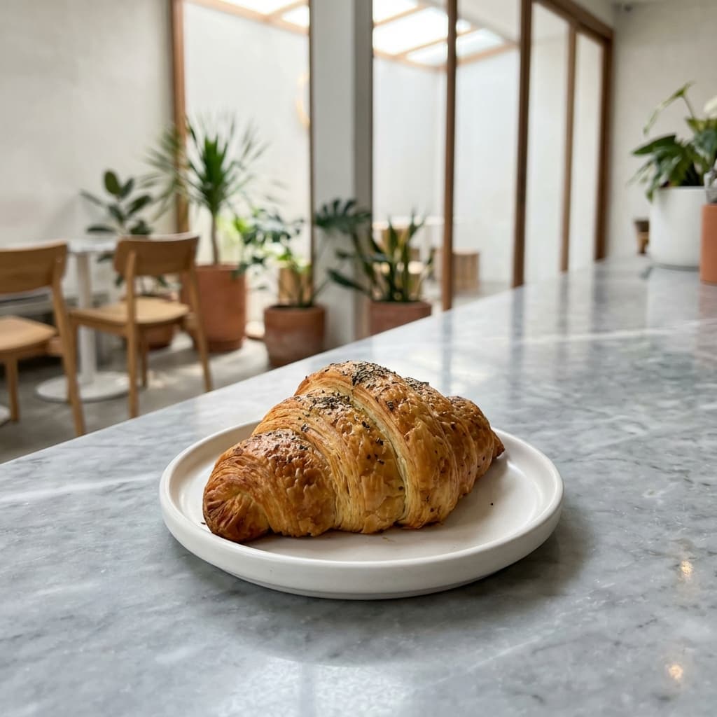 Spinach Mushroom Feta Croissant